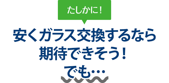 たしかに! 安くガラス交換するなら東洋オート&ホーム株式会社さんは期待できそう!でも…